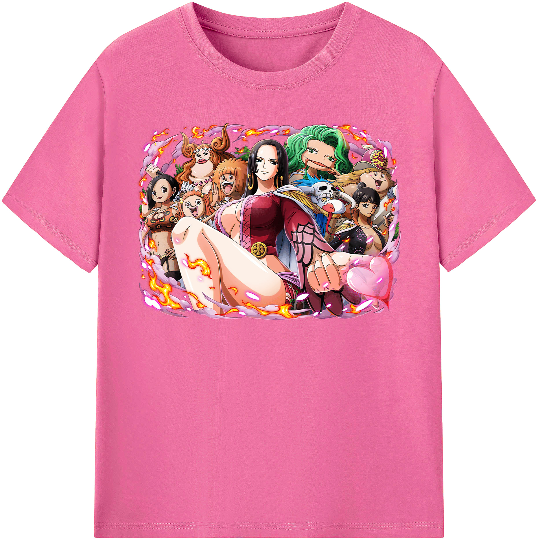 ワンピース ボア・ハンコック ONE PIECE Boa·Hancock レディースカジュアルプリントTシャツ（綿100％）